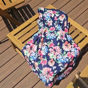 Vince Camuto Floral Dress - Navy, Pink, Blue